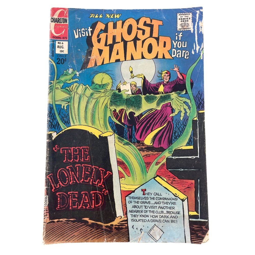 Charlton Comics Ghost Manor #6 August 1972 The Lonely Dead Bagged Boarded